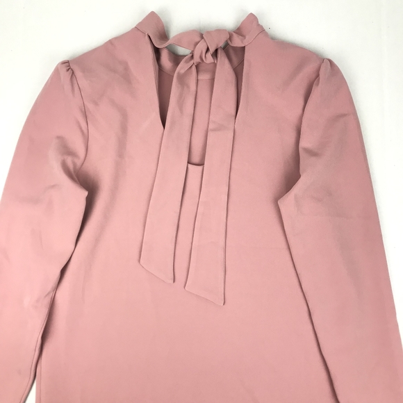 Halogen Long Sleeve Back Neck Tie Dress - Picture 3 of 9